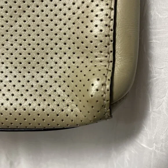 Rag & Bone Light Sand Perforated Passenger Crossbody Leather Bag